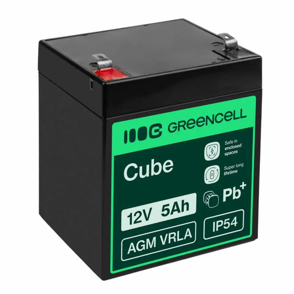Bateria Chumbo Gel AGM 12V 5A GREEN CELL 1