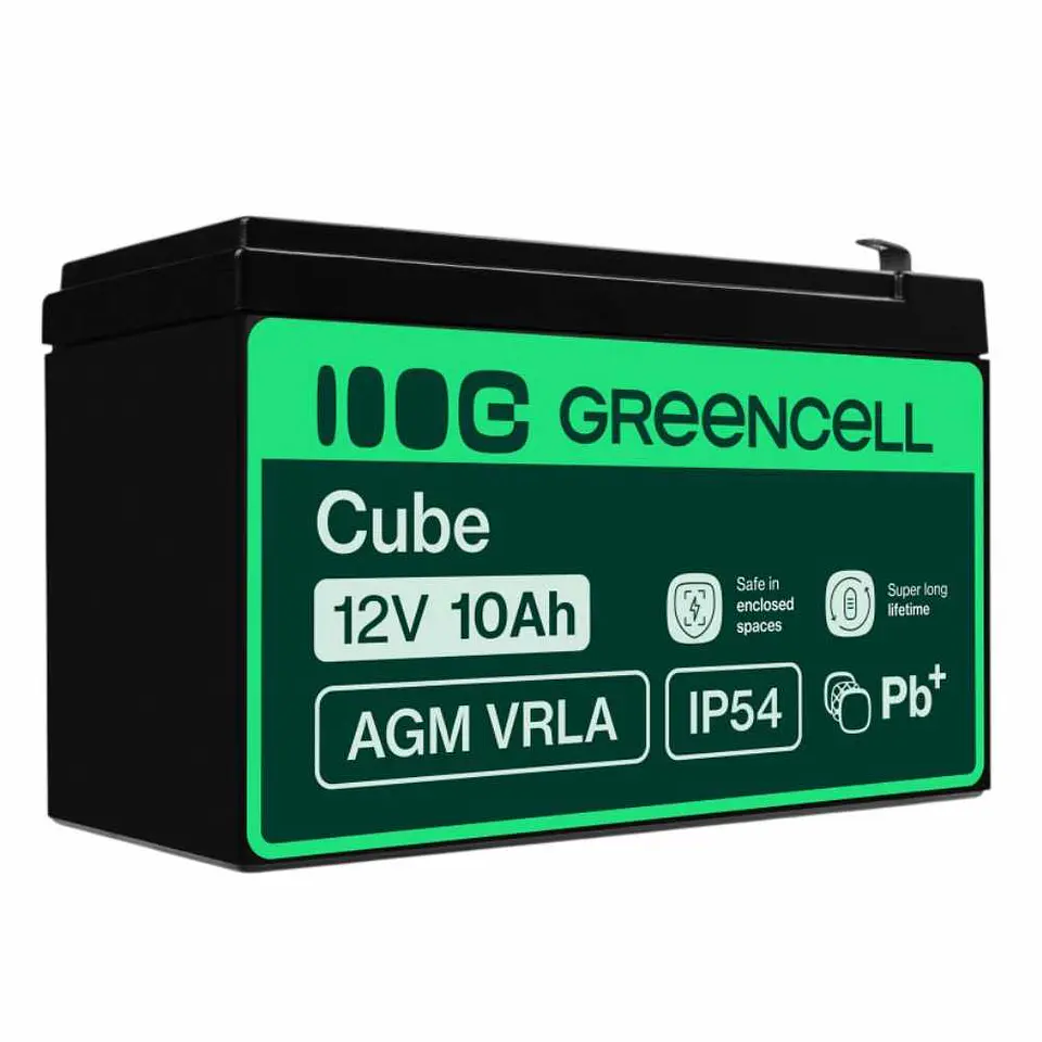 Bateria Chumbo Gel AGM 12V 10A GREEN CELL 1