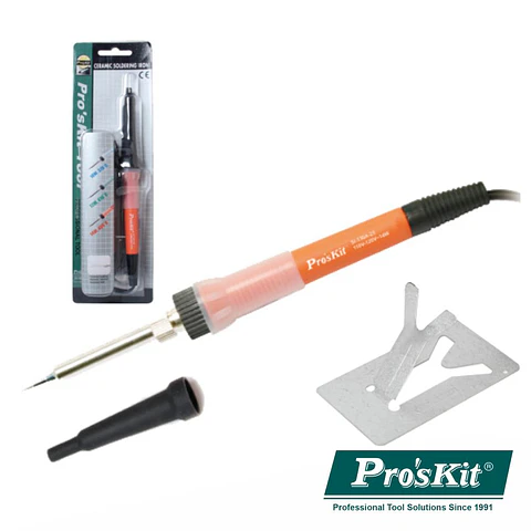 FERRO DE SOLDAR 14W=60W COM RESISTÊNCIA EM CERÂMICA PROSKIT