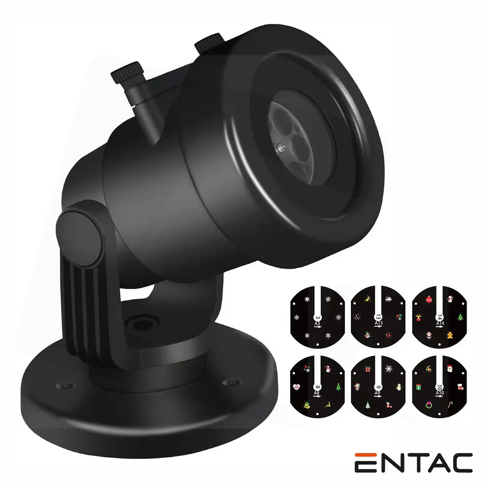 Projetor LED Natal Interior/Exterior 230V COM 6 Slides ENTAC 1