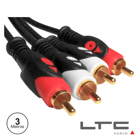 CABO 2-RCA MACHO / 2-RCA MACHO DOURADO 3M LTC