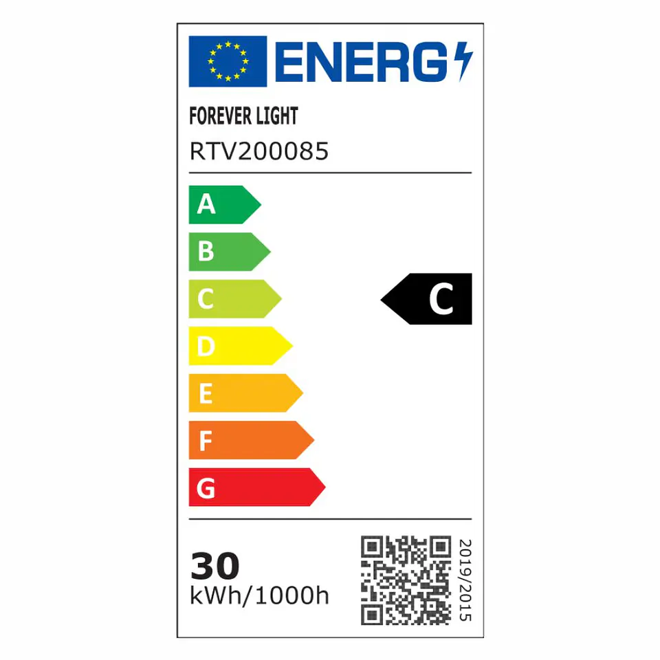 Foco LED 30W COM Sensor 230V 6500K 4500lm IP65 Preto FOREVER 1