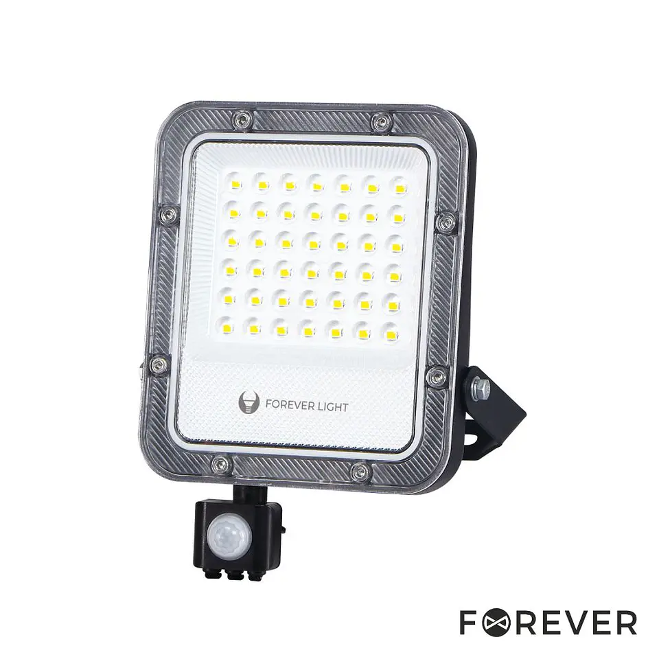 Foco LED 30W COM Sensor 230V 4000K 4500lm IP65 Preto FOREVER 1