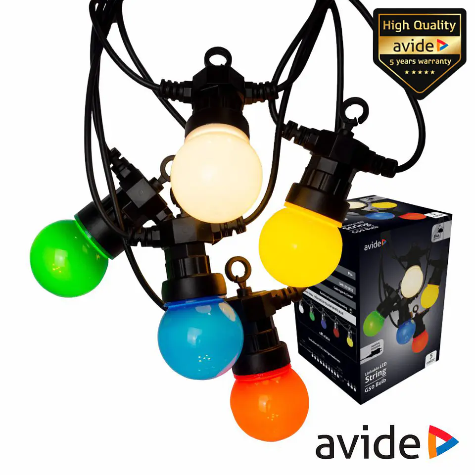 Corrente de Iluminação COM Lâmpadas RGB 5m AVIDE 1