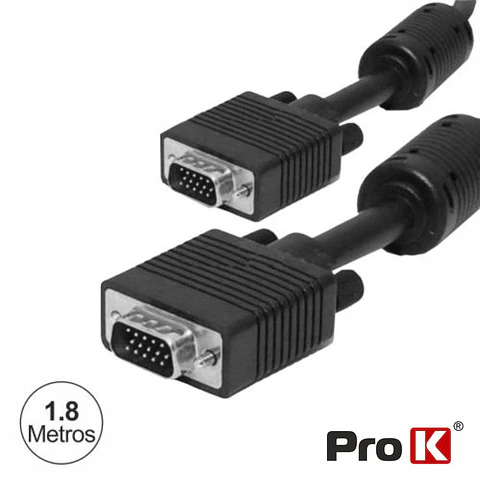Cabo VGA Dourado Macho / Macho 1.8m COMFiltro PROK