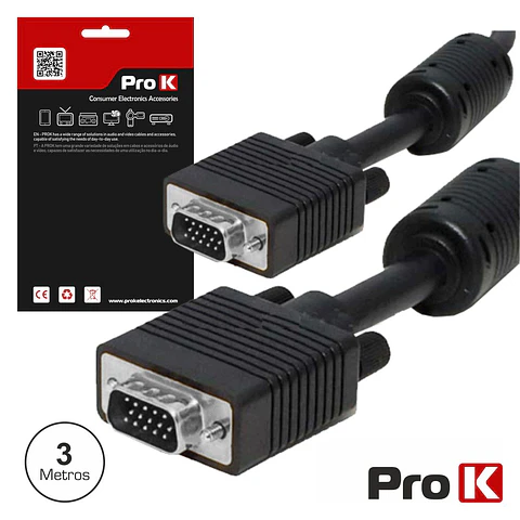 CABO VGA MACHO / MACHO 3M COMFILTRO PROK