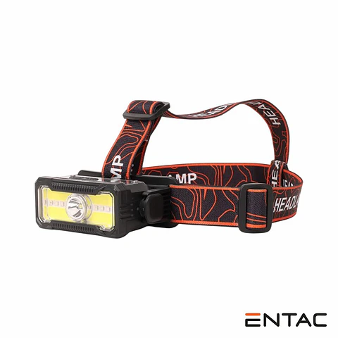 Lanterna de Cabeça 5W+COB 200lm IPX4 ENTAC