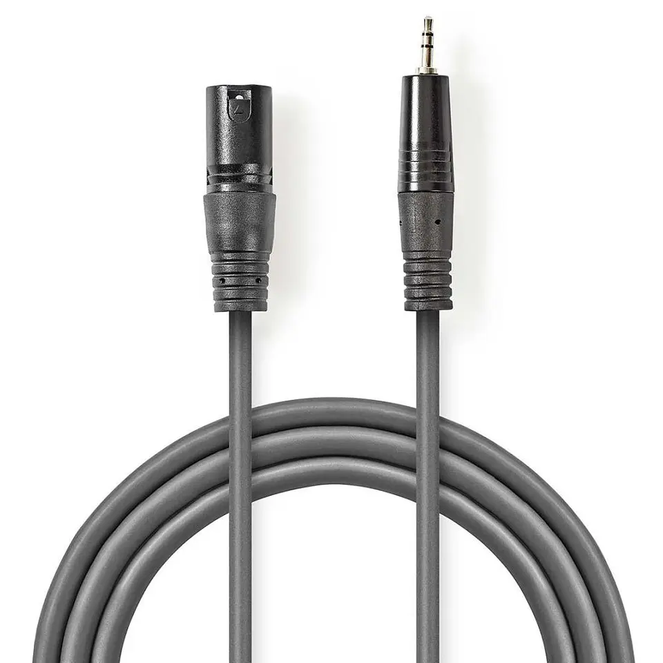 Cabo XLR 3P Macho / Mini Jack 3.5mm Macho 3m Cinza 1