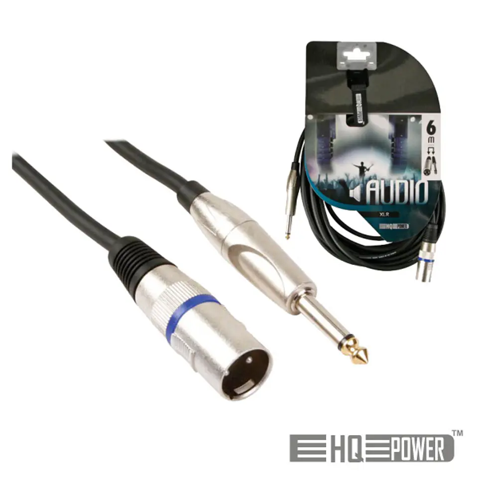 CABO XLR 3P MACHO / JACK 6.35 MACHO 1.5M MN HQ POWER 1