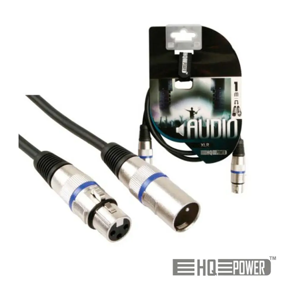 CABO XLR 3P MACHO / XLR 3P FÊMEA 1M HQ POWER 1