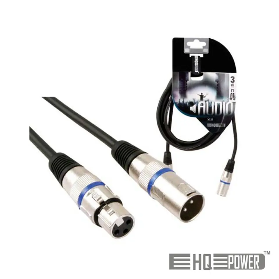 CABO XLR 3P MACHO / XLR 3P FÊMEA 3M HQ POWER 1