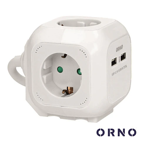 Extensão Elétrica 4x Schuko 2x USB-A 1.4m ORNO