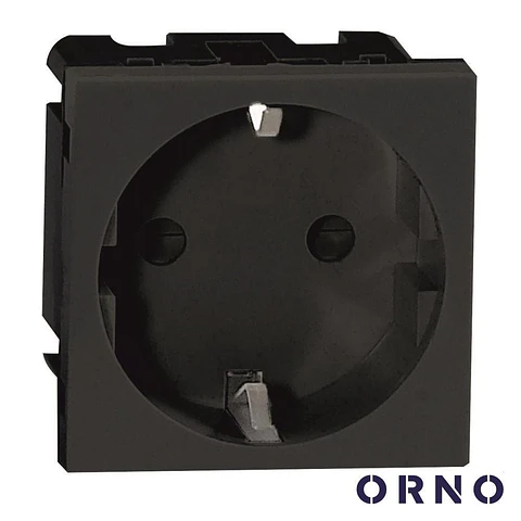 Módulo Schuko 45x45mm P/ Encastrar OR-GM-9010/B ORNO