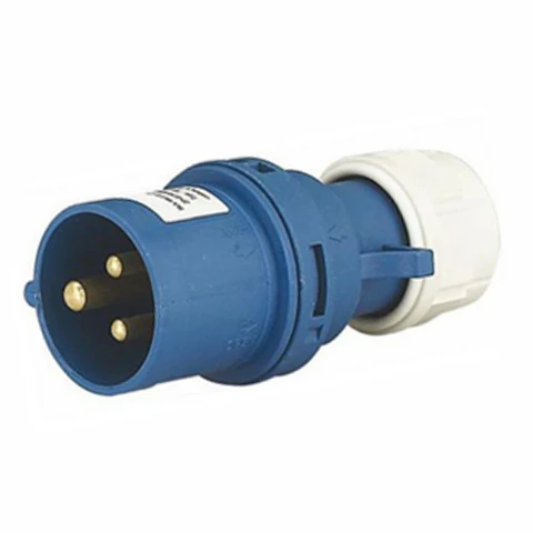 Ficha Industrial CEE Macho 16A 2P+T 250V IP44