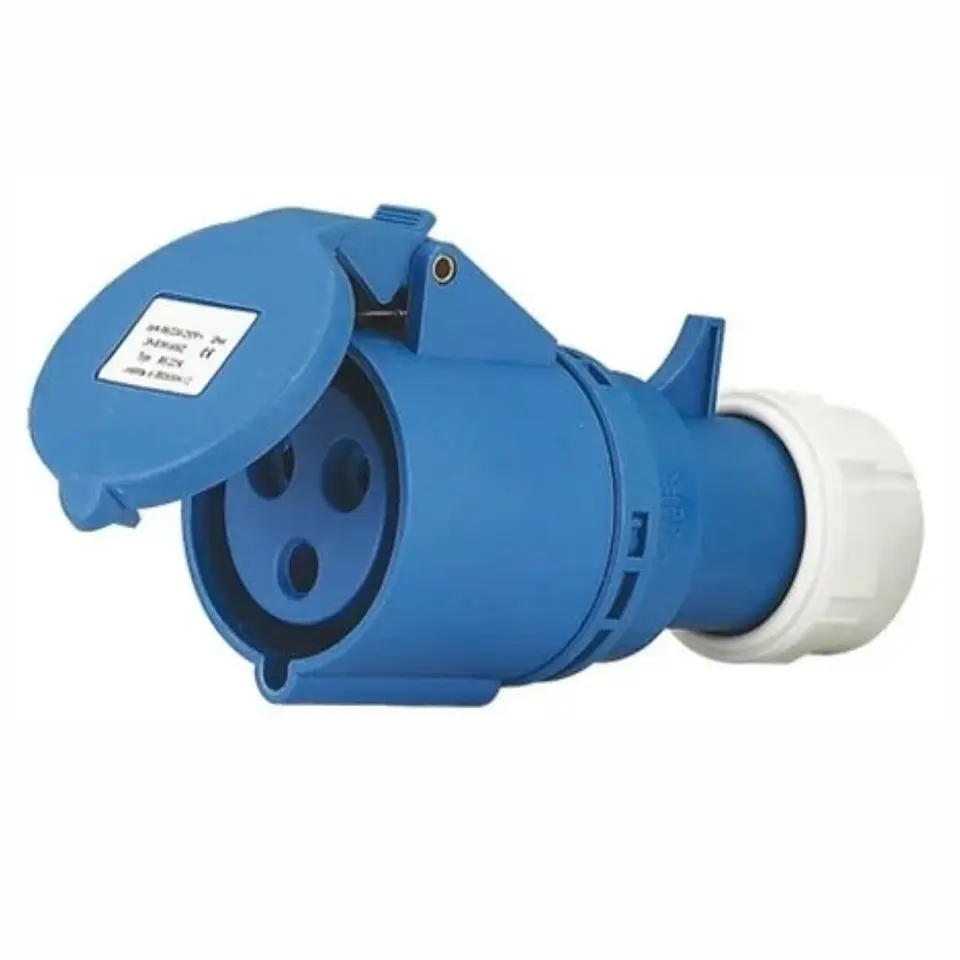 Ficha Industrial CEE Fêmea COM Tampa 16A 2P+T 250V IP44 1