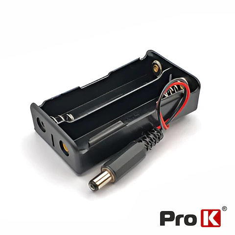 Suporte P/ 2 Pilhas 18650 COM Ficha DC PROK