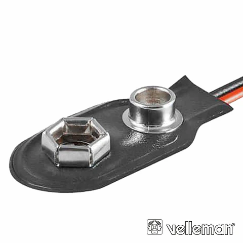 SUPORTE P/ 1 PILHA DE 9V COM FIOS VELLEMAN