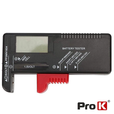 Testador de Baterias Universal AA/AAA/COMD/9V/1.5V PROK