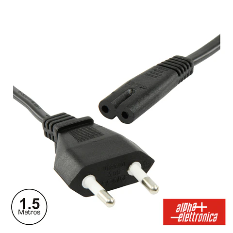 CABO ALIMENTAÇÃO AC PLANO / TIPO 8 IEC C7 1.5M