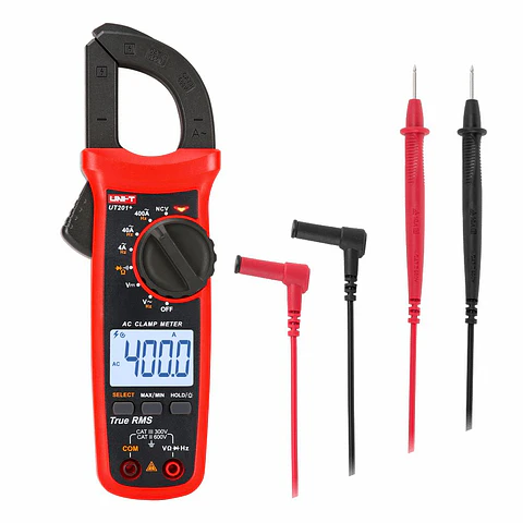 Pinça Amperimétrica Digital 400A 600V Auto-Range NCV UNI-T