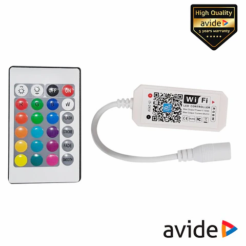 Controlador P/ Fita LEDS Digitais COM Comando RF E WIFI AVIDE