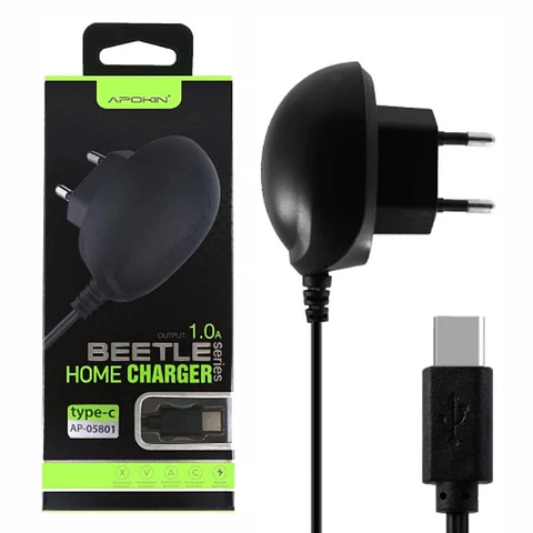 Carregador USB-C 1A Preto