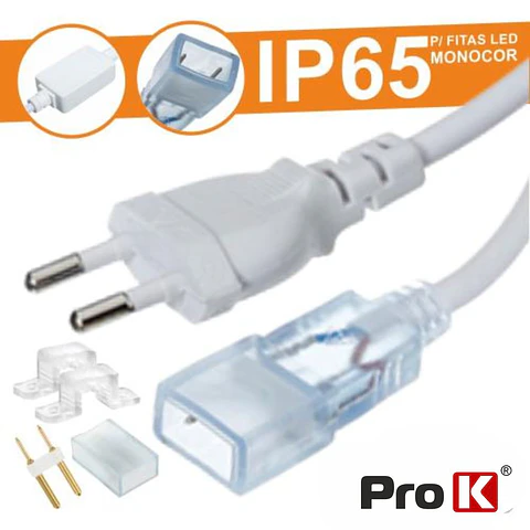 Cabo Alimentação P/Fita 5050 LEDS 220v IP65 PROK