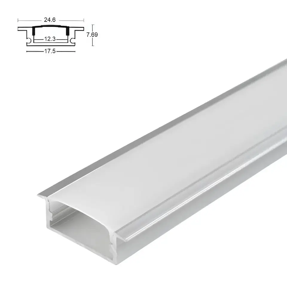 Perfil De Alumínio COM Abas P/ Fita LED 2m PROK 1