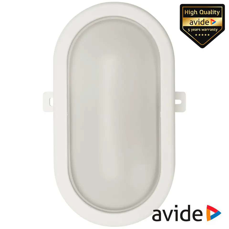 Painel Led Oval Aplique 12W IP54 600LM 4000K AVIDE 1
