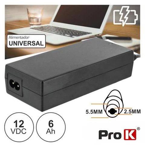 ALIMENTADOR SWITCHING 12V 6A PROK