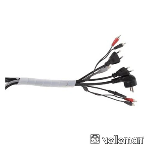 PROTECTOR DE CABO ESPIRAL BRANCO TRANSP. 10M  15MM VELLEMAN