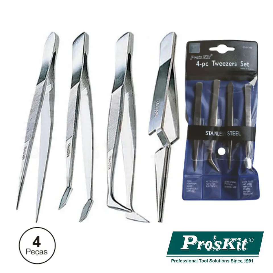 CONJUNTO DE 4 PINÇAS PROSKIT 1