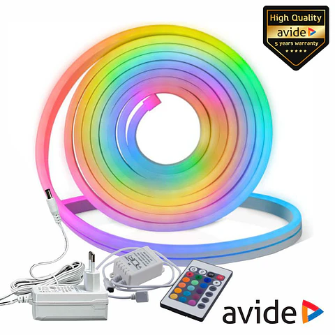 Kit Fita 300 LEDS RGBW 12V 5m IP67 Efeito Néon AVIDE