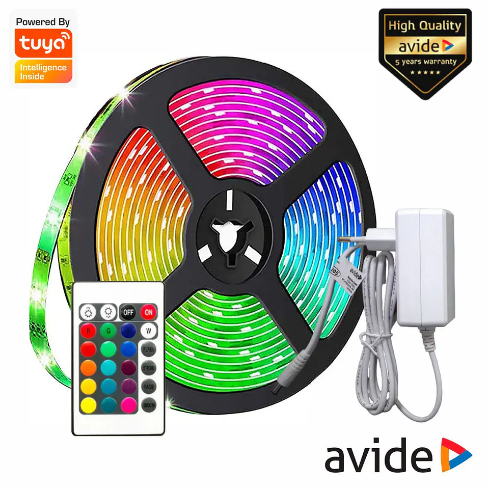 Fita 90 LEDS 5050 RGB 12V 3m IP20 COM Control AVIDE 1