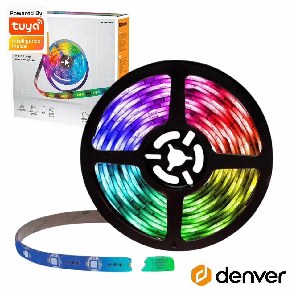 Fita 450 LEDS 5050 RGB 230V 24W 5m Wifi DENVER 1