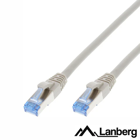 Cabo SEMFTP LSZH CAT6A 0.5m Cinza LANBERG