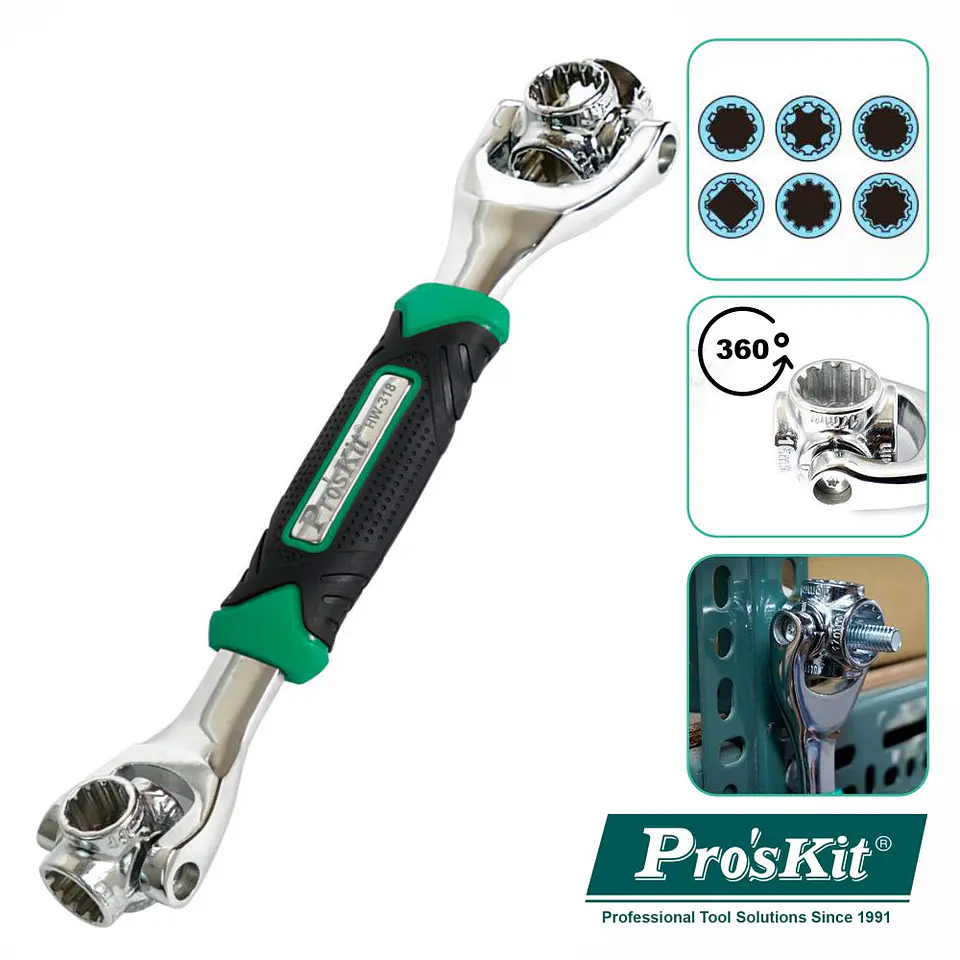 CHAVE ROQUETE MULTIFUNÇÕES 48EM1 HEXAGONAL/QUADRADA PROSKIT 1