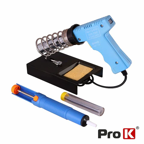 Kit Soldadura Ferro 30/70W Dessoldador/Suporte/Solda