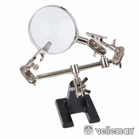 SUPORTE ARTICULADO COM LUPA E PINÇAS CROCODILO VELLEMAN
