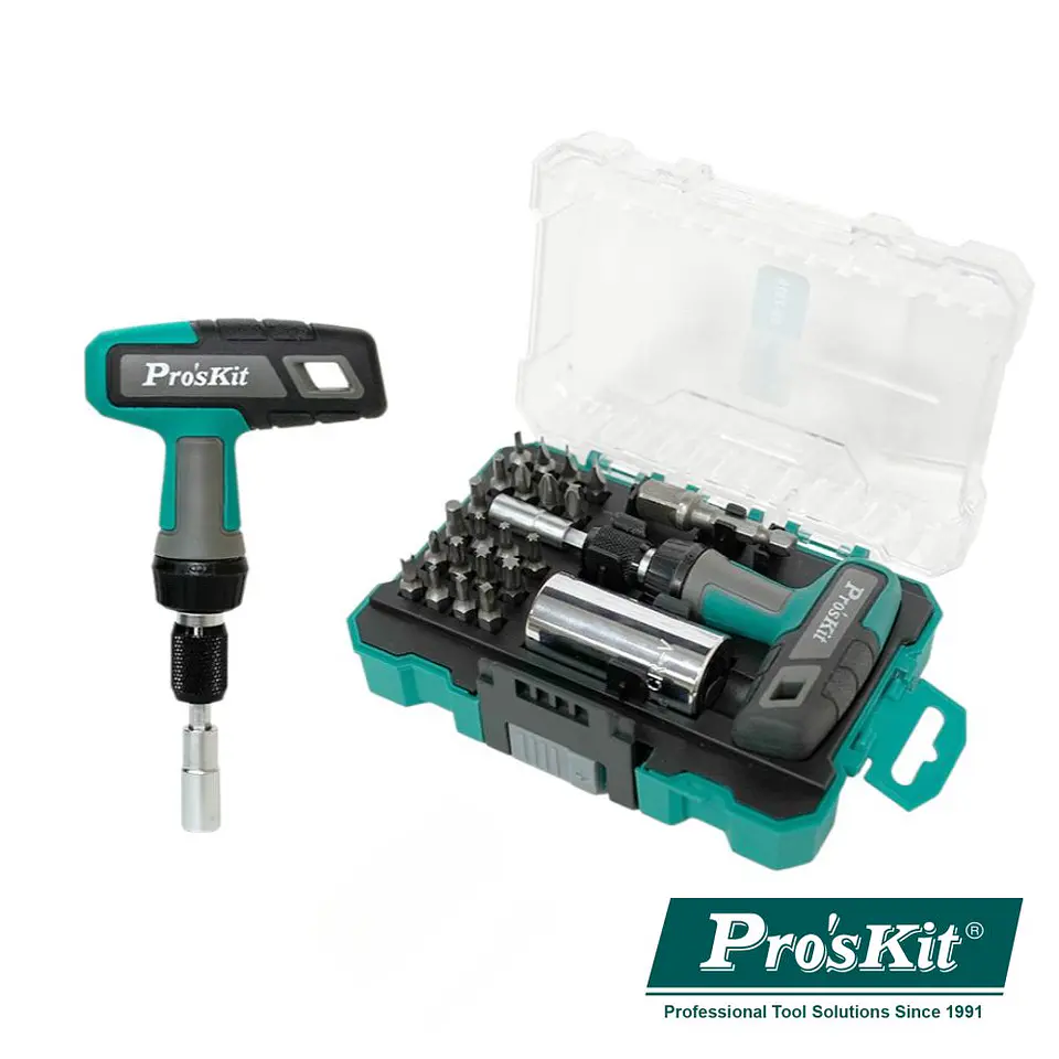 Conjunto De Chave Roquete COM Bits E Extensor 25x PROSKIT 1