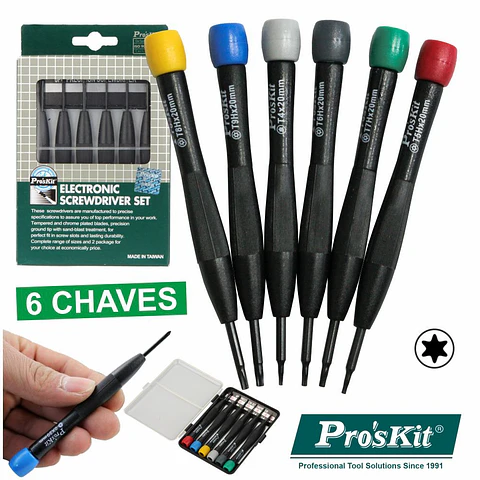 CONJUNTO DE 6 CHAVES DE PRECISÃO PROSKIT