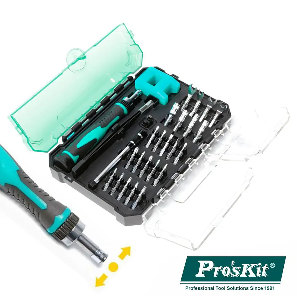 CONJUNTO CHAVE DE PRECISÃO COM 23 BITS E ACESSÓRIOS PROSKIT 1