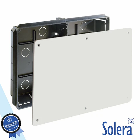 Caixa De Passagem Embutir COM 20 Entradas 300x200x60mm SOLERA