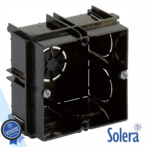 CAIXA DE PASSAGEM EMBUTIR COM 9 ENTRADAS 65x65x40MM SOLERA