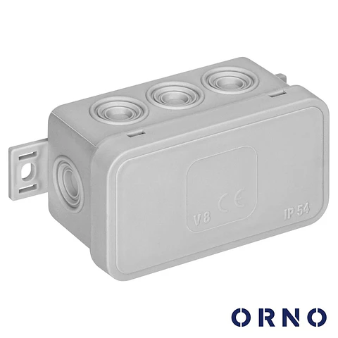 CAIXA DE DERIVAÇÃO ESTANQUE COM 8 CONES 80X45X41mm ORNO