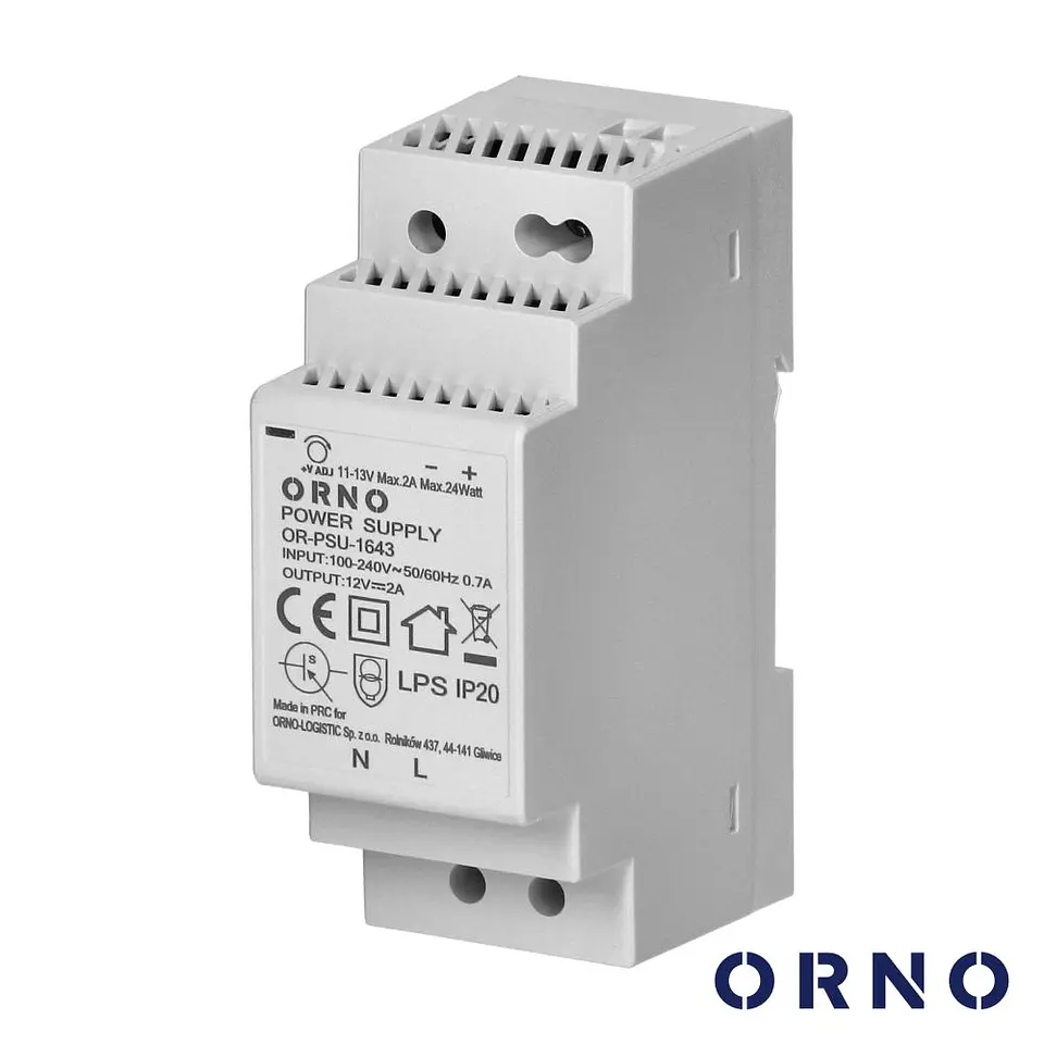 Fonte De Alimentação 12VDC 2A 24W DIN ORNO 1