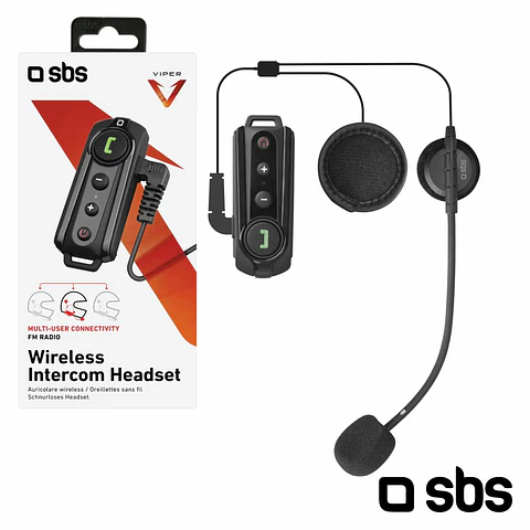 Kit Mãos Livres Stereo P/ Mota COM Bluetooth 3.0 SBS