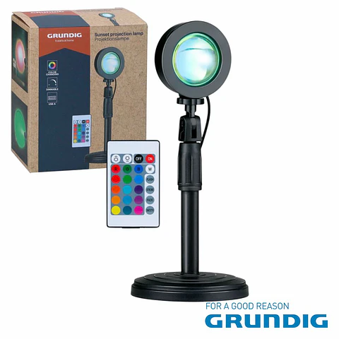 Candeeiro LED Dimável RGB COM 16 Cores e 4 Modos GRUNDIG