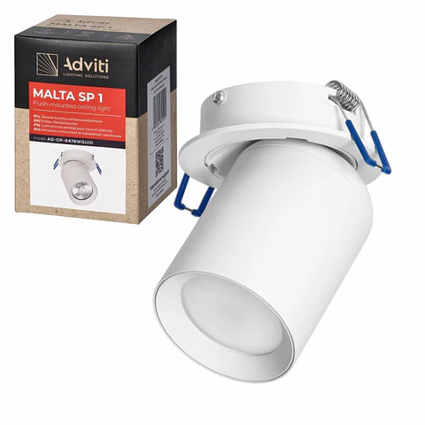 Candeeiro P/Lâmpada LED Teto/Parede Encastre Branco ADVIT