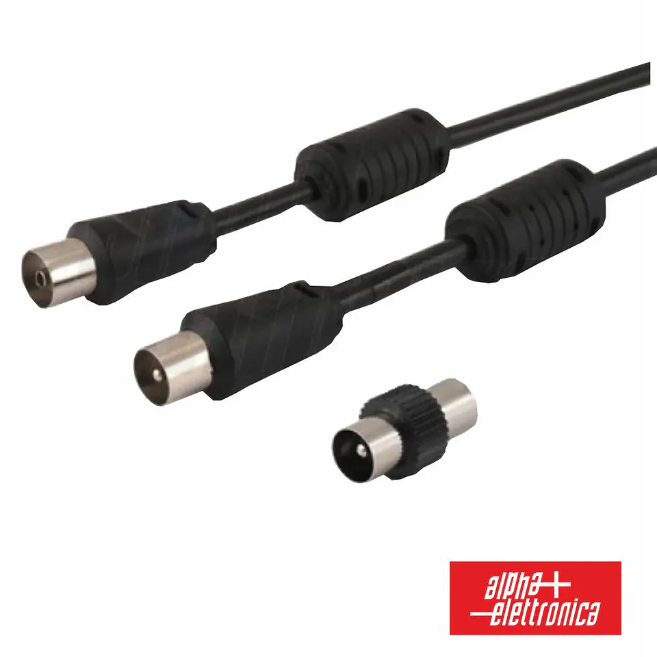 CABO COAXIAL MACHO/FÊMEA PRETO 2M COM FILTRO 1